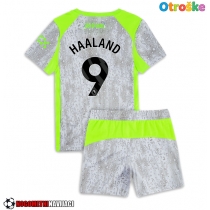 Otroške Nogometnih dresov Manchester City Erling Haaland #9 Tretji 2025-26 Kratki rokavi (+ hlače)